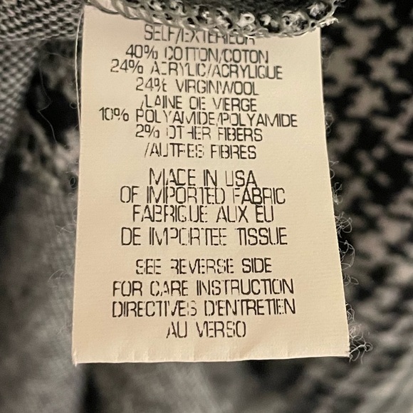 Theory Nikay Black & White Houndstooth Short Sleeve A-Line Midi Dress, Size 6 - Picture 8 of 8